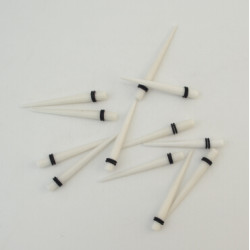 I-0021 Wholesale 12Pcs White Taper Expander Ear Plug Multi Gauge Body Piercing