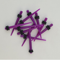 3MM 4MM 5MM 8MM Gauge Piercing Purple Taper Stretcher Expander Ear Plug Lots 12Pcs I-0029