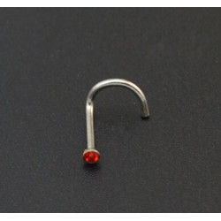 I-0054 12pcs 5 Colors Rhinestone Nose Ring Nostril Screw Studs Body Piercing Jewelry Pircing