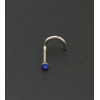 I-0054 12pcs 5 Colors Rhinestone Nose Ring Nostril Screw Studs Body Piercing Jewelry Pircing