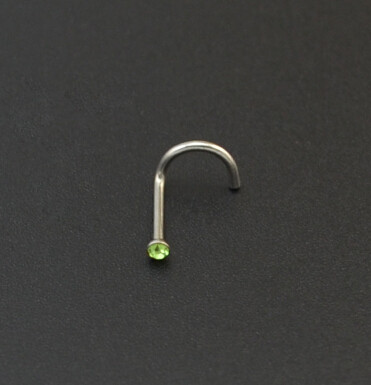 I-0054 12pcs 5 Colors Rhinestone Nose Ring Nostril Screw Studs Body Piercing Jewelry Pircing
