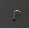 I-0054 12pcs 5 Colors Rhinestone Nose Ring Nostril Screw Studs Body Piercing Jewelry Pircing
