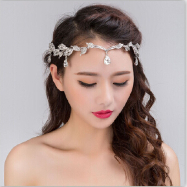 F-0418 Luxury Vintage Silver Wedding Crown Alloy Bridal Tiara Baroque Queen Crown rhinestone tiara crown