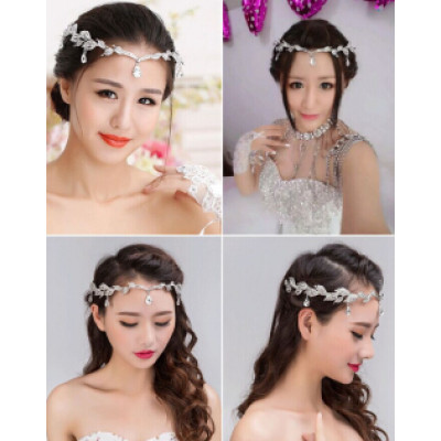 F-0418 Luxury Vintage Silver Wedding Crown Alloy Bridal Tiara Baroque Queen Crown rhinestone tiara crown