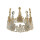 F-0419 Vintage Luxurious Handmade Shiny Hair Clip Crystal King Queen Crown Accessories