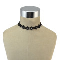 N-6853 Unique European Fashion Leather Flower Printing Chokers Collar Crystal Necklace for Women Jewelry