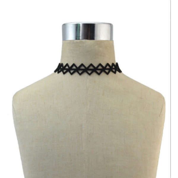 N-6855 4 Styles New Fashion Black Hollow Leather Choker Necklaces For Women Boho Wedding Party Jewelry