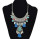 N-6859 3 Colors New Arrive Bohemian Silver Chain Carved Leaves Tassel Tassel Diamante Pendant Necklace for Women Jewellery
