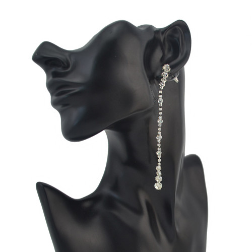 E-4140 EFashion Korea Style Luxury Chain Charm Crystal Rhinestone Dangle Earring for Women Jewelry
