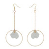 E-4150 3 Styles Gold Color Big Round Circle Pearl Drop Earrings for Women Bridal Wedding Party Jewelry