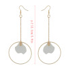 E-4150 3 Styles Gold Color Big Round Circle Pearl Drop Earrings for Women Bridal Wedding Party Jewelry
