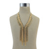 N-6862 Fashion Silver Gold Plated Crystal Tassel Pendant Chain Drop Long  Necklaces for Women Jewelry