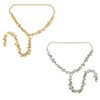 N-6861 New 2 color Fashion jewelry Silver Gold Plated Pendant Long Chain Choker Necklace for Women British Style