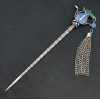 F-0426 5 color Vintage Silver Plated Alloy Hairpin Fashion Ethnic Tribal Rhinestone Peacock Headwear for Women Hair Jewelry