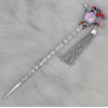F-0426 5 color Vintage Silver Plated Alloy Hairpin Fashion Ethnic Tribal Rhinestone Peacock Headwear for Women Hair Jewelry