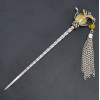 F-0426 5 color Vintage Silver Plated Alloy Hairpin Fashion Ethnic Tribal Rhinestone Peacock Headwear for Women Hair Jewelry
