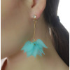 E-4149 3 Style Drop Dangle Earring Flower Pendant Long Shiny Gold Alloy Ear Earrings for Women