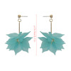 E-4149 3 Style Drop Dangle Earring Flower Pendant Long Shiny Gold Alloy Ear Earrings for Women