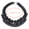 N-5018 1 Colors European Vintage Black Natural beads Necklaces Inlay Flower Crystal Pendant Necklace For Women Jewelry