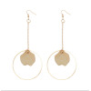 E-4150 3 Styles Gold Color Big Round Circle Pearl Drop Earrings for Women Bridal Wedding Party Jewelry