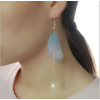 E-4148 2 Colors New Arrived Gold Alloy Diamante Crystal Chain Wing Pendant Charm Ear For Women Earring  Jewelry