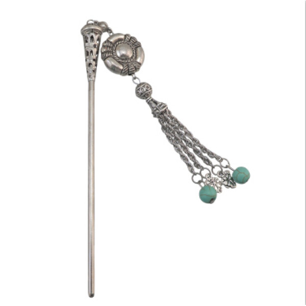 F-0434 3 Styles Vintage Silver Long Tassel Hair Sticks for Women Lady Hairpins Jewelry Hair Accessories