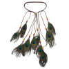 F-0429 Fashion Handmade Ethnic Gypsy Rope  Feather Hairbands Women Boho  Hairband Hair Accessory