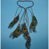 F-0429 Fashion Handmade Ethnic Gypsy Rope  Feather Hairbands Women Boho  Hairband Hair Accessory