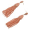 E-4157 7 Colors Gold Alloy Beads Chain Tassel Drop Dangle Pendant For Charm Women Jewelry