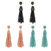 E-4157 7 Colors Gold Alloy Beads Chain Tassel Drop Dangle Pendant For Charm Women Jewelry