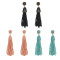 E-4157 7 Colors Gold Alloy Beads Chain Tassel Drop Dangle Pendant For Charm Women Jewelry