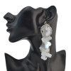 E-4155 Fashion Luxury Crystal Rhinestone Lace Charm Drop Stud Earring for Women Jewelry