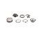 R-1453 7 Pcs/set Vintage Gypsy  Silver Plated Crystal Moon Charm Ring Set for Women Jewelry