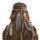 F-0431 * Handmade Leather Rope Brown Feather Headbands Wood Beads Boho Hair Accessories Fashion Jewelry