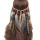 F-0431 * Handmade Leather Rope Brown Feather Headbands Wood Beads Boho Hair Accessories Fashion Jewelry