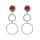 E-4165 2 Colors New Fashion Silver Gold Metal Color Rhinestone Circle Drop Dangle Earrings for Women Girl Party jewelry