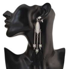 E-4168 3 Style New Bohe Black Diamante Tasser Drop Dangle Pendant Earrings For Women Charm Jewelry
