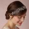 F-0433 Fashion Lace Flowers Crystal Pearl Beads  Hairpin Hair Clip For Women  Bridal Wedding Hair Accessories Jewelry