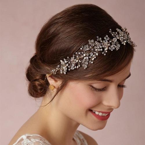 F-0433 Fashion Lace Flowers Crystal Pearl Beads  Hairpin Hair Clip For Women  Bridal Wedding Hair Accessories Jewelry
