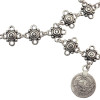 B-0855 Adjustable Foot Chain with Openable Ring Fashion Anklet Silver plated Bracelet Turkish Coin Tassel Beach Foot Jewelry