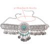 N-6880 4Colors New Fashion Red Green Black Clear Stone Silver Plated Choker Necklace with Coin Tassel Fashion Jewelry