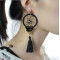 E-4175 4 Color Fashion Boho Long Feather Drop Earrings Gold Plated Tassel Party Dangle Earring Birthday Gift