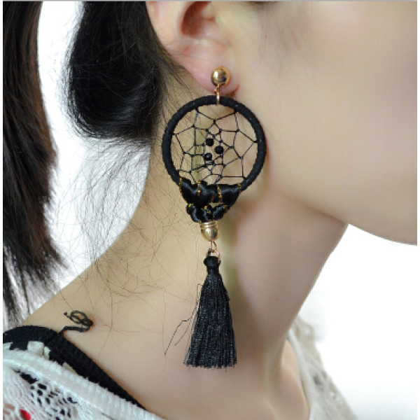 E-4175 4 Color Fashion Boho Long Feather Drop Earrings Gold Plated Tassel Party Dangle Earring Birthday Gift