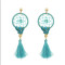 E-4175 4 Color Fashion Boho Long Feather Drop Earrings Gold Plated Tassel Party Dangle Earring Birthday Gift