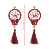 E-4175 4 Color Fashion Boho Long Feather Drop Earrings Gold Plated Tassel Party Dangle Earring Birthday Gift