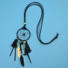 N-6886 Bohemian Retro Bronze Leather Drop Dangle Leaf Bead Charm Necklace for Women Jewelry