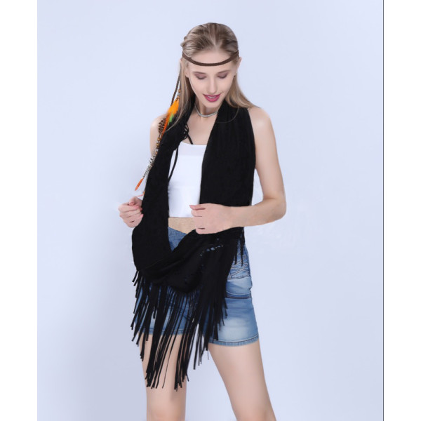 F-0344 Bohemian Handmade Retro Style Rope Chain resin beads Feather Tassel Hairband Accessories for women