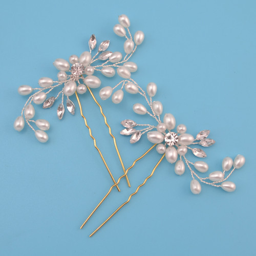 F-0437 2PCS/1Set  Fashion  Hair Clasp Pearl  Chopstick Hair Stick Accessories Hairpin for Women Jewelry