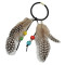F-0443 Handmade Leather Rope Color Random Feather Headbands Wood Beads Boho Hair Accessories for Women Jewelry