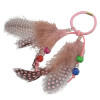 F-0443 Handmade Leather Rope Color Random Feather Headbands Wood Beads Boho Hair Accessories for Women Jewelry